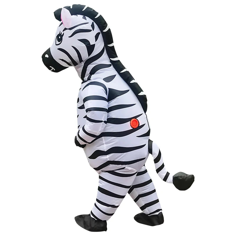 Adult Zebra Inflatable Costumes Black White Fit height 150-195cm