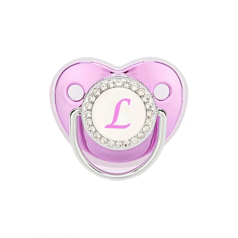 Metallic Purple Pacifier With Cover BPA Free Silicone Dummy L