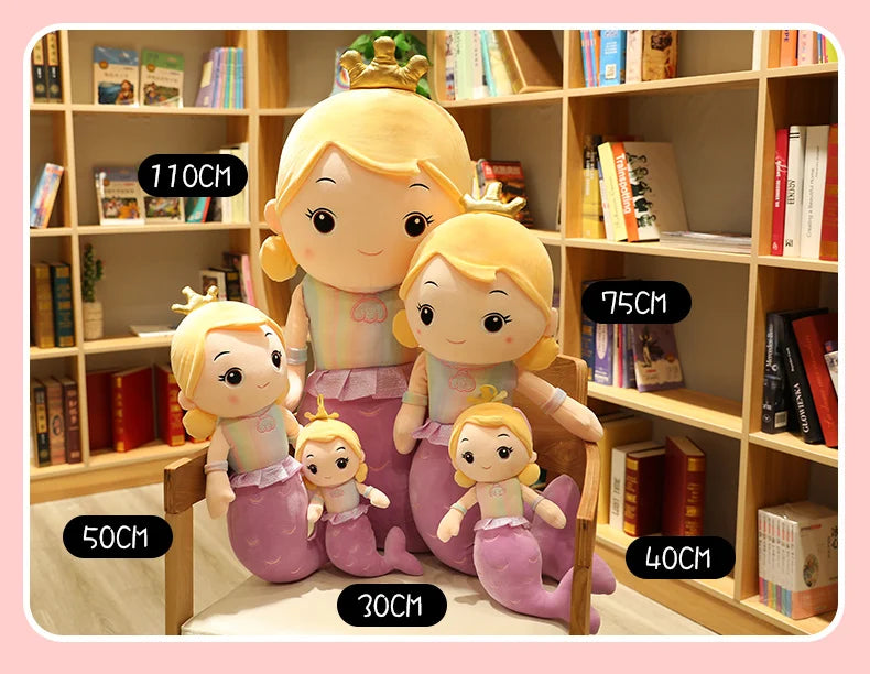 Plush Crown Mermaid Stuffed Toy - 30cm