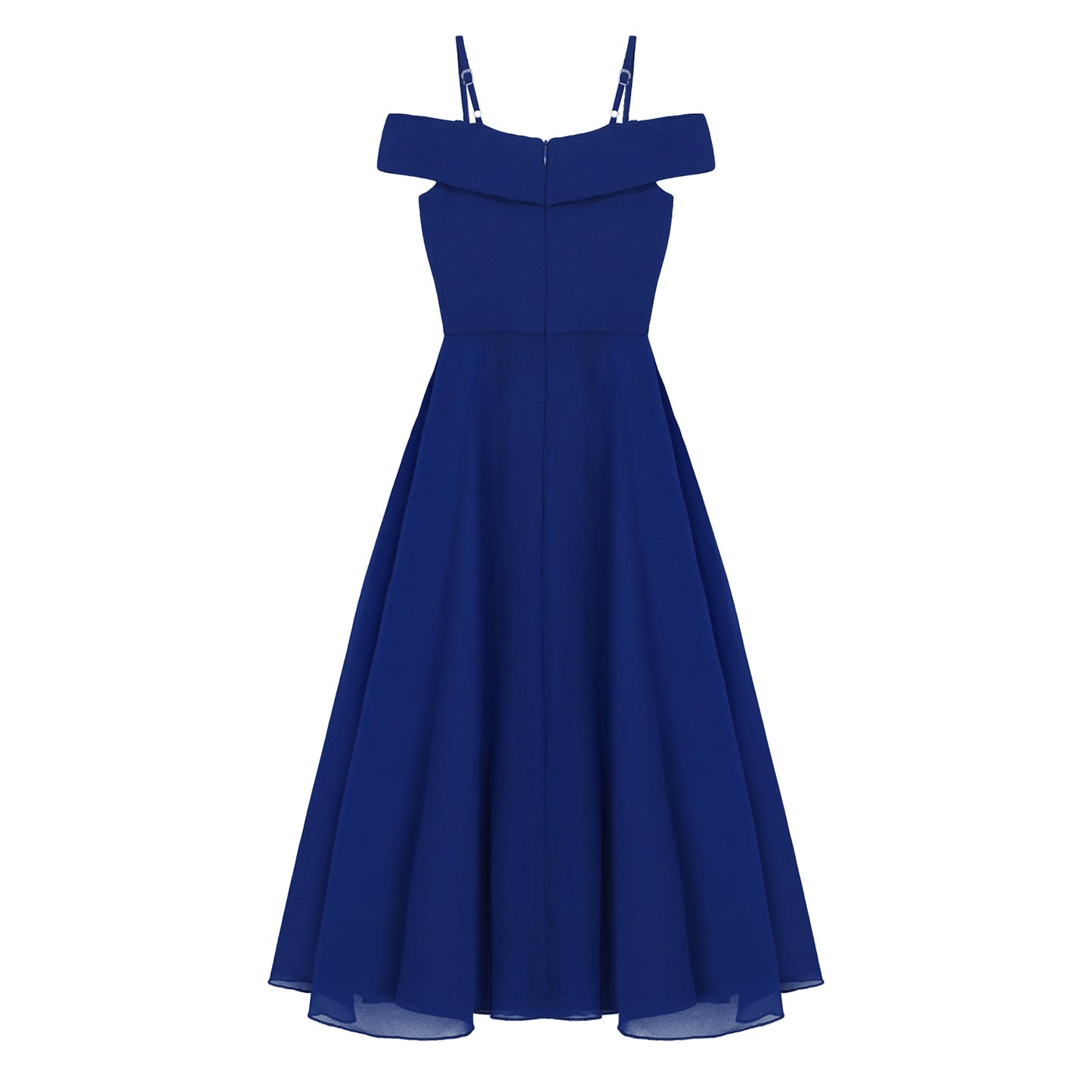 Girls Chiffon Off-the-Shoulder Adjustable A-Line Dress (Age 4-16 YRS)