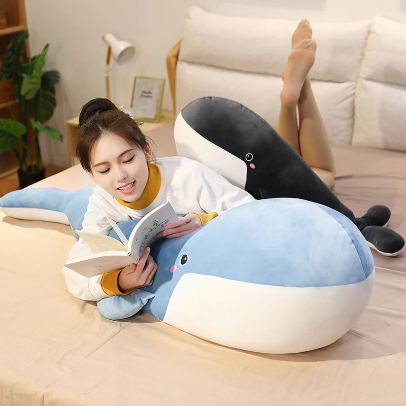 Large Plush Whale Pillow Stuffed Toy - 120cm