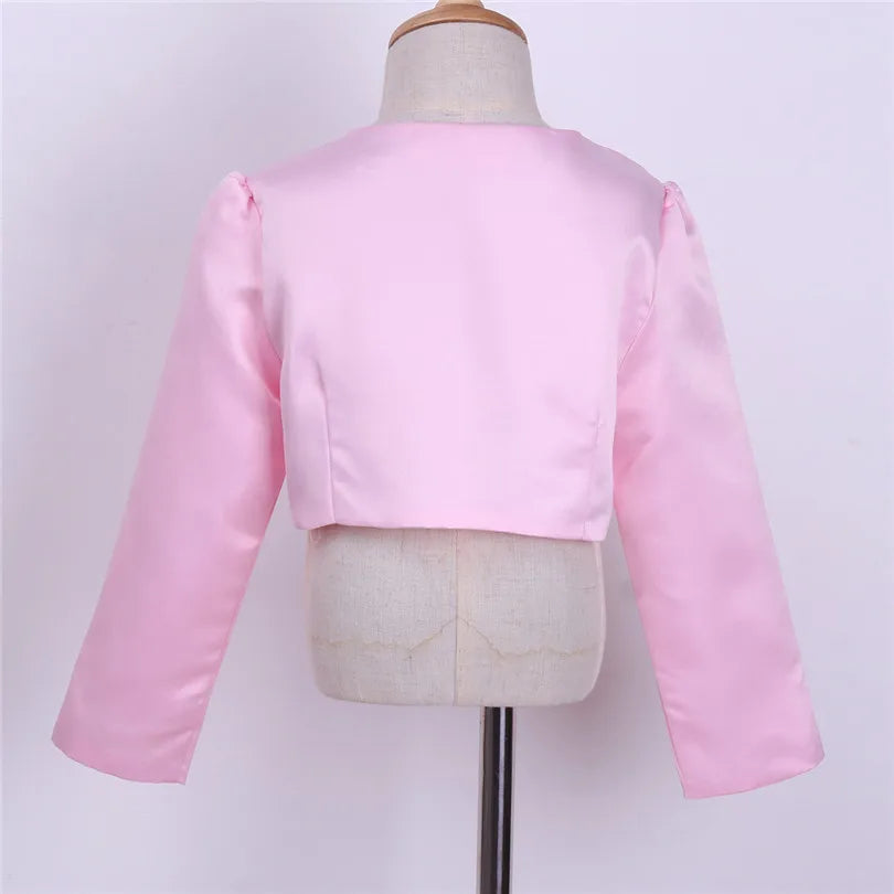 Girls Long Sleeves Bolero Shrug Jacket (Age 12M-10 YRS)