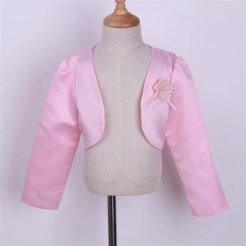 Girls Long Sleeves Bolero Shrug Jacket (Age 12M-10 YRS)