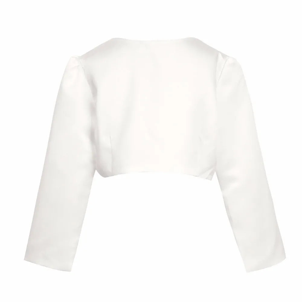 Girls Long Sleeves Bolero Shrug Jacket (Age 12M-10 YRS)