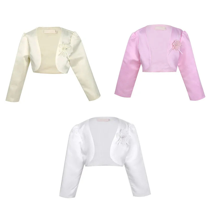 Girls Long Sleeves Bolero Shrug Jacket (Age 12M-10 YRS)