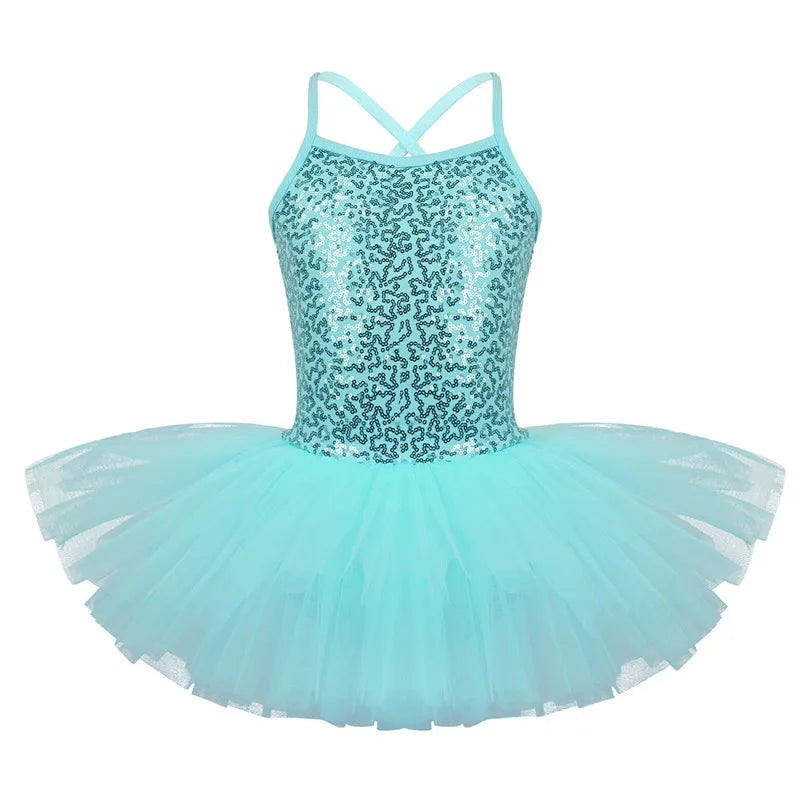 Girls Sequin Ballet Tutu Ballet Dance Costume (Age 3-8YRS)