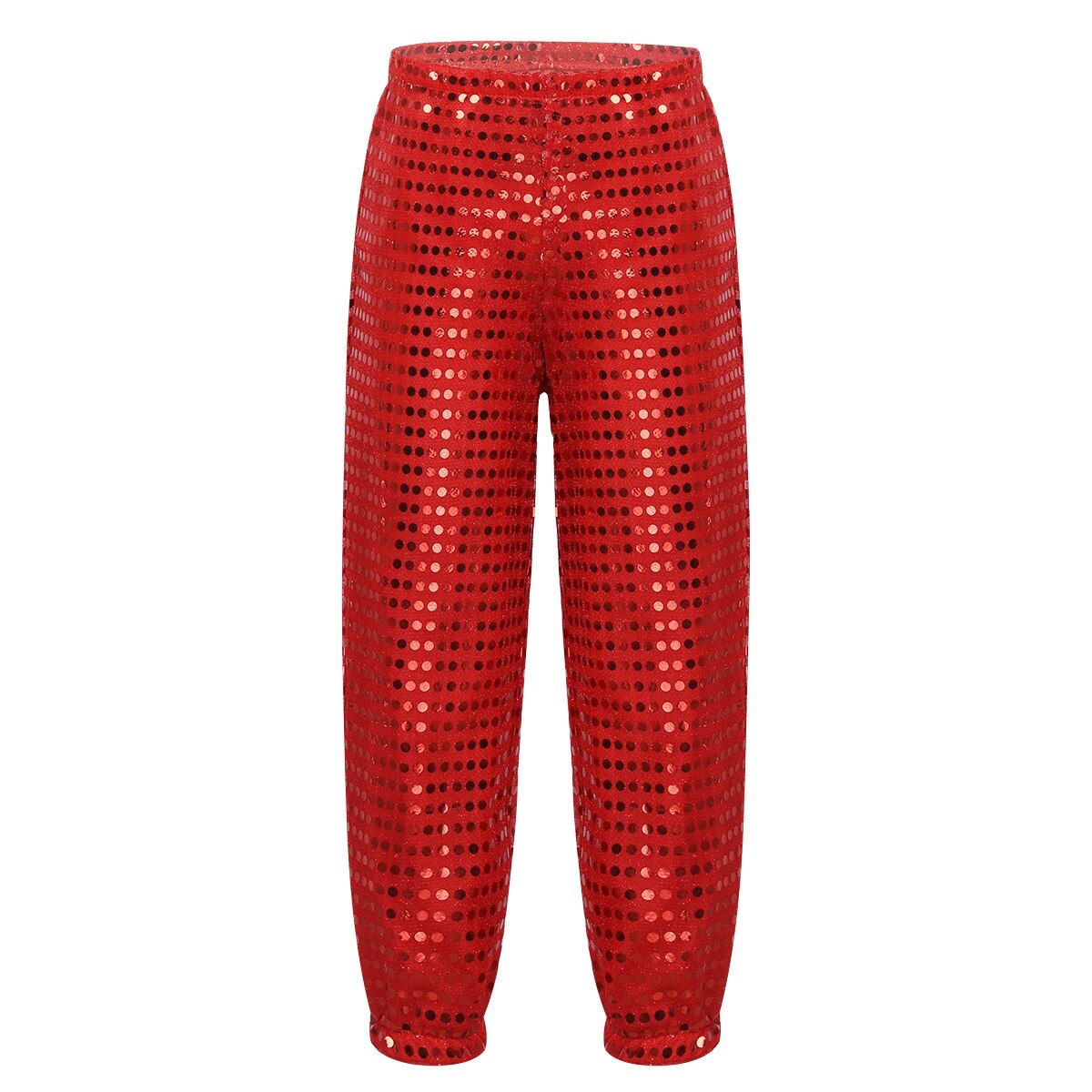 Kids Sequin Wide Leg Trousers (Age 4-10YRS) Red