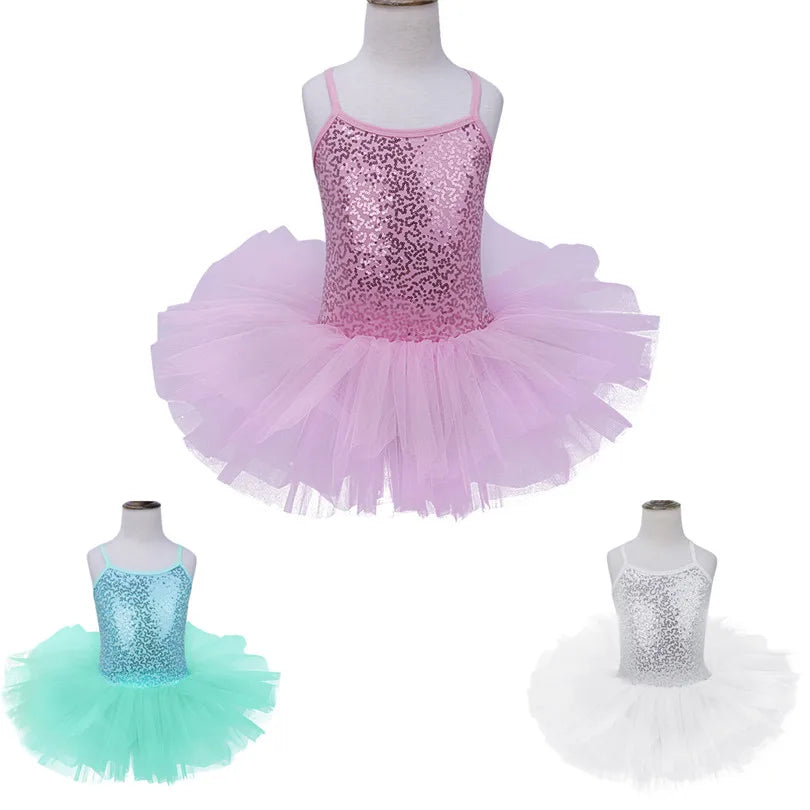 Girls Sequin Ballet Tutu Ballet Dance Costume (Age 3-8YRS)