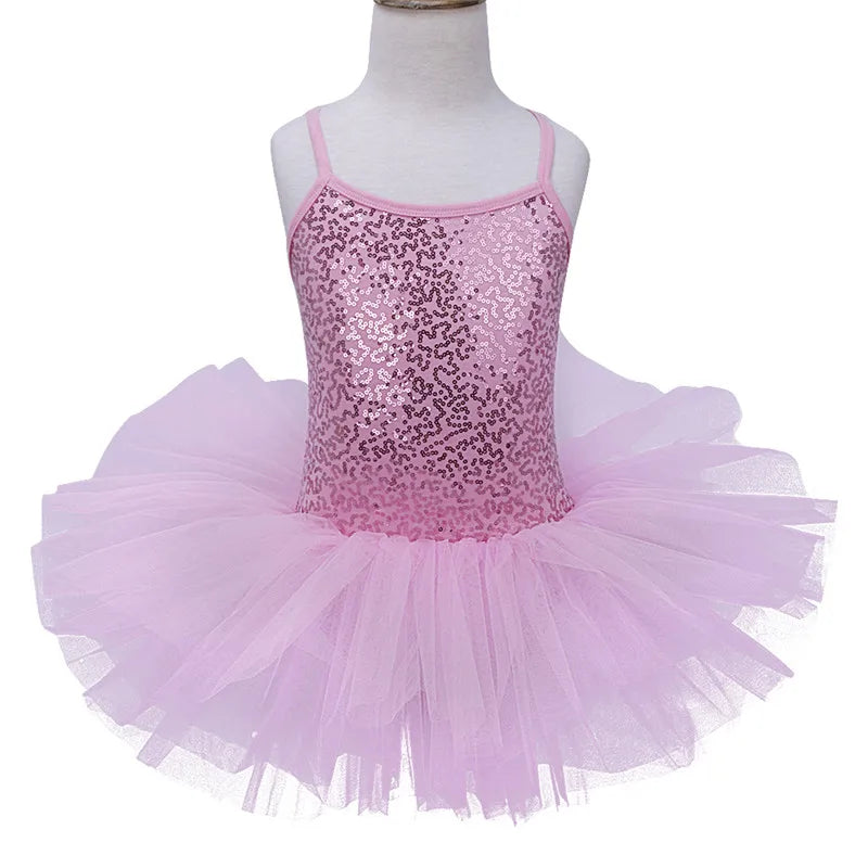Girls Sequin Ballet Tutu Ballet Dance Costume (Age 3-8YRS) Pink