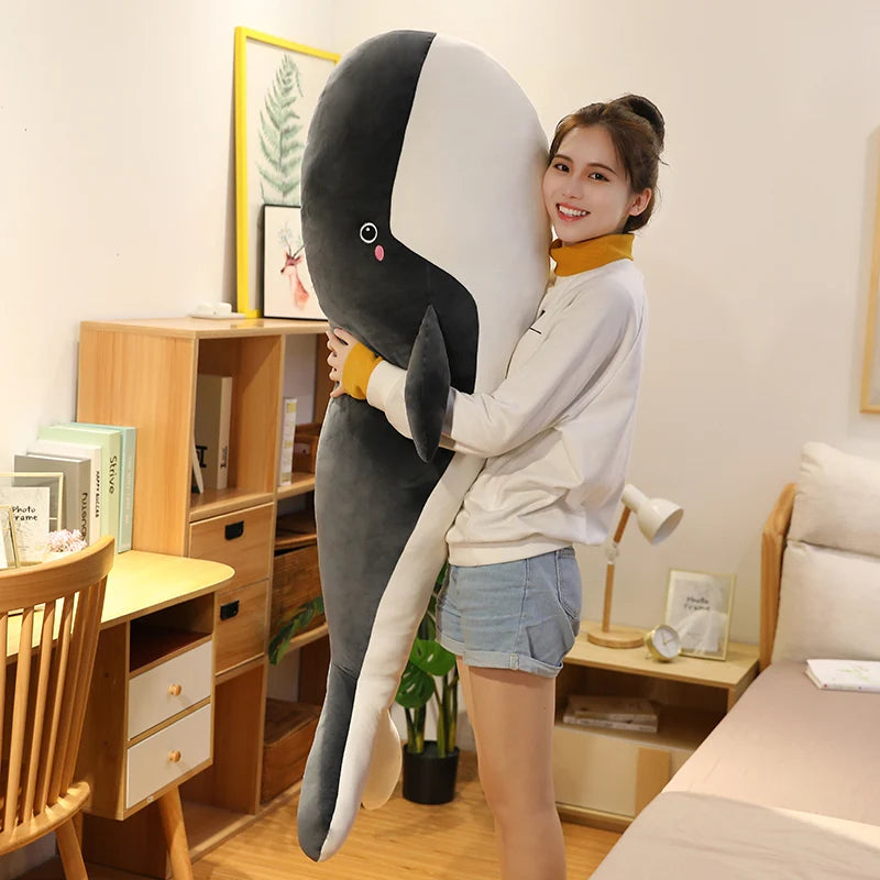 Large Plush Whale Pillow Stuffed Toy - 120cm