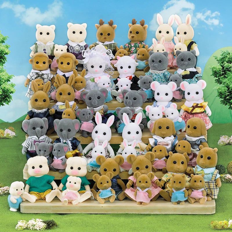Bunny Familyes Forest Animal 1:12 Scale Dollhouse Miniatures