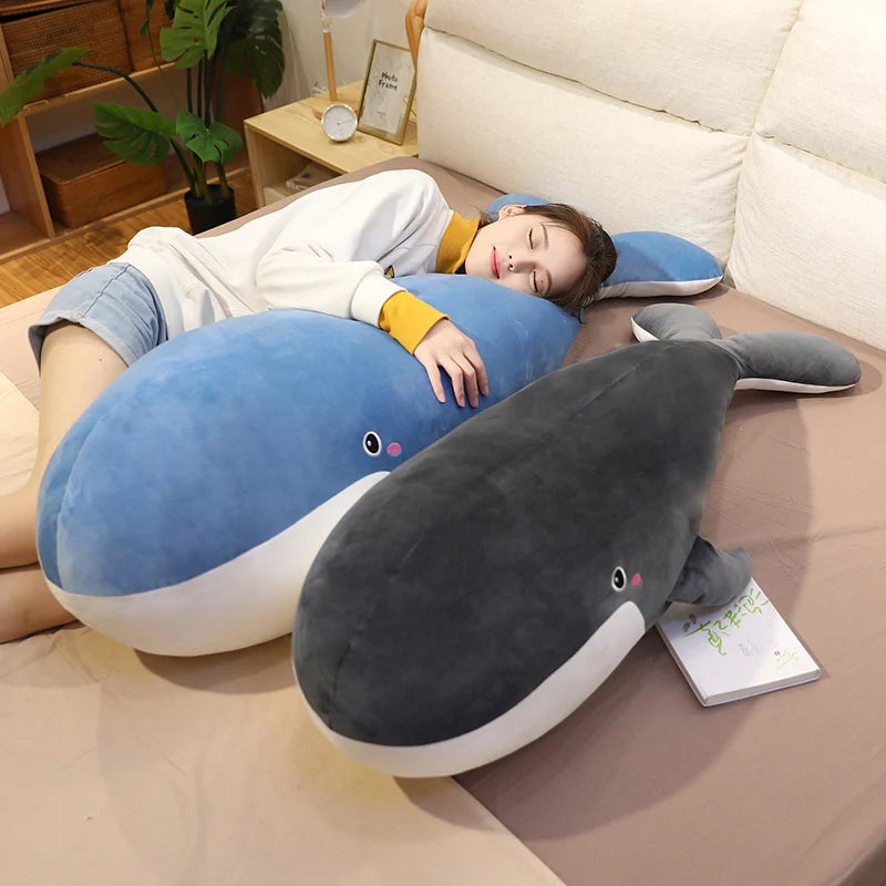 Large Plush Whale Pillow Stuffed Toy - 120cm