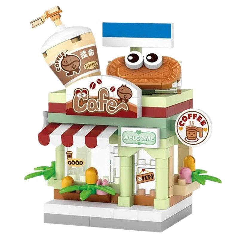 A Miniature DIY Building Blocks Restaurant Dessert Coffee Store NO.8602
