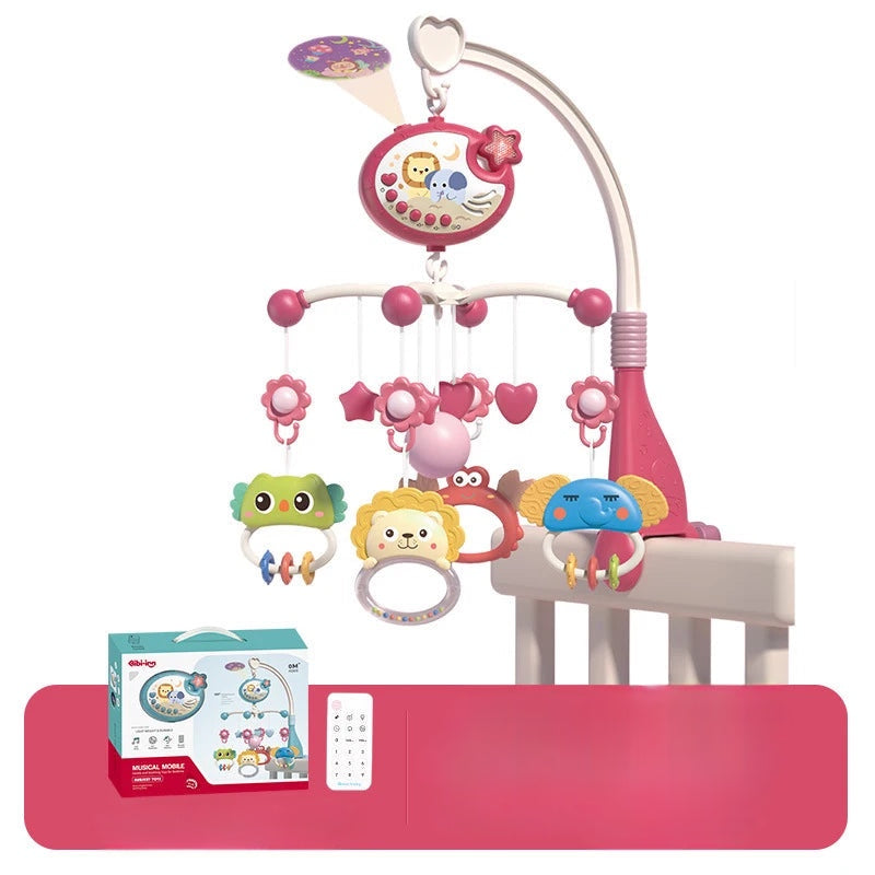 Musical Crib Mobile Toy For Babies Pink
