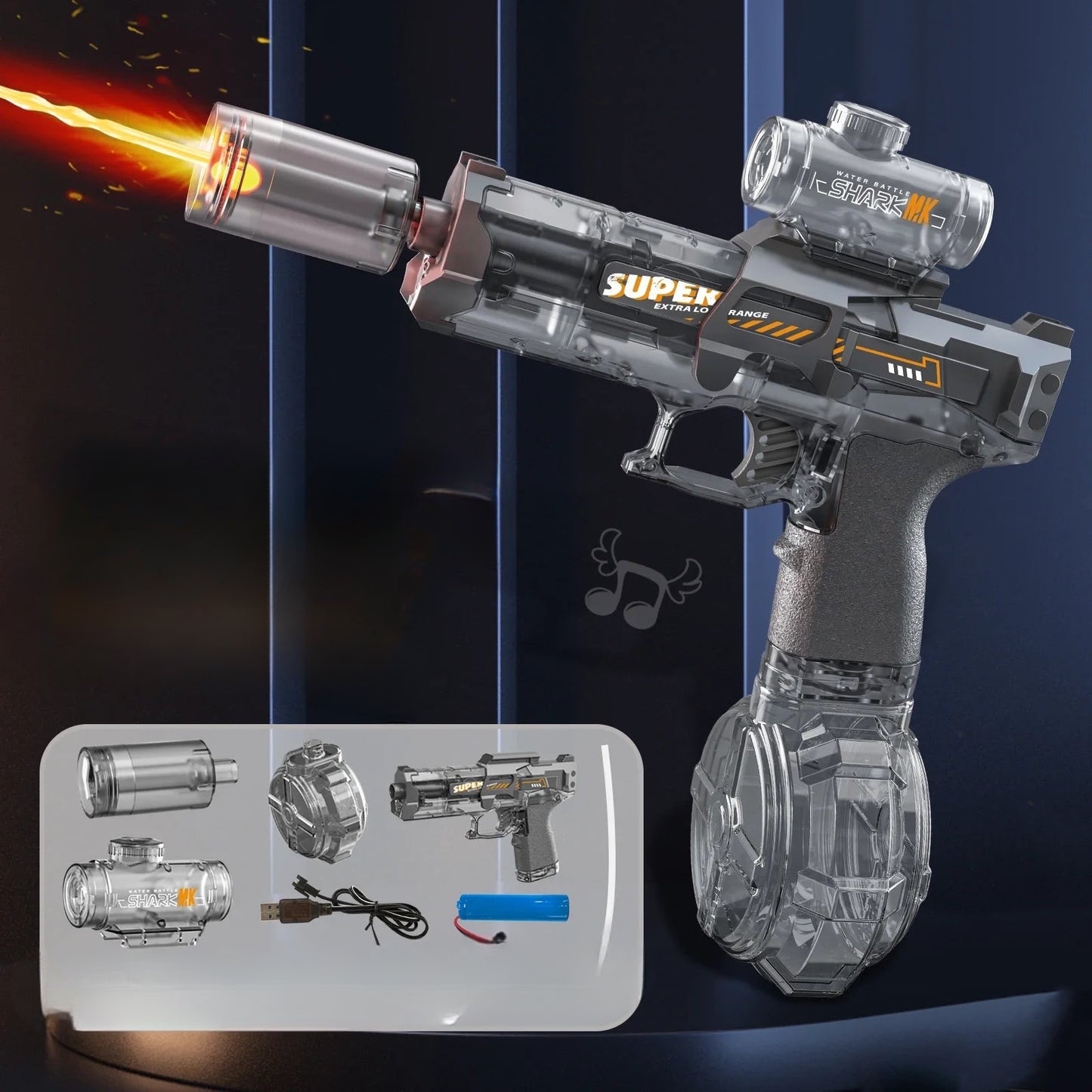 SHARK MK Electric Water Breathe Fire Feature Gray