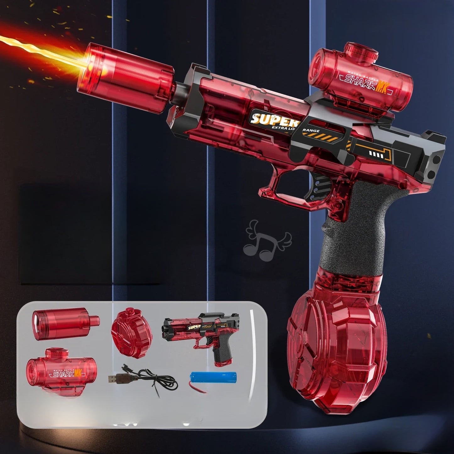 SHARK MK Electric Water Breathe Fire Feature Red