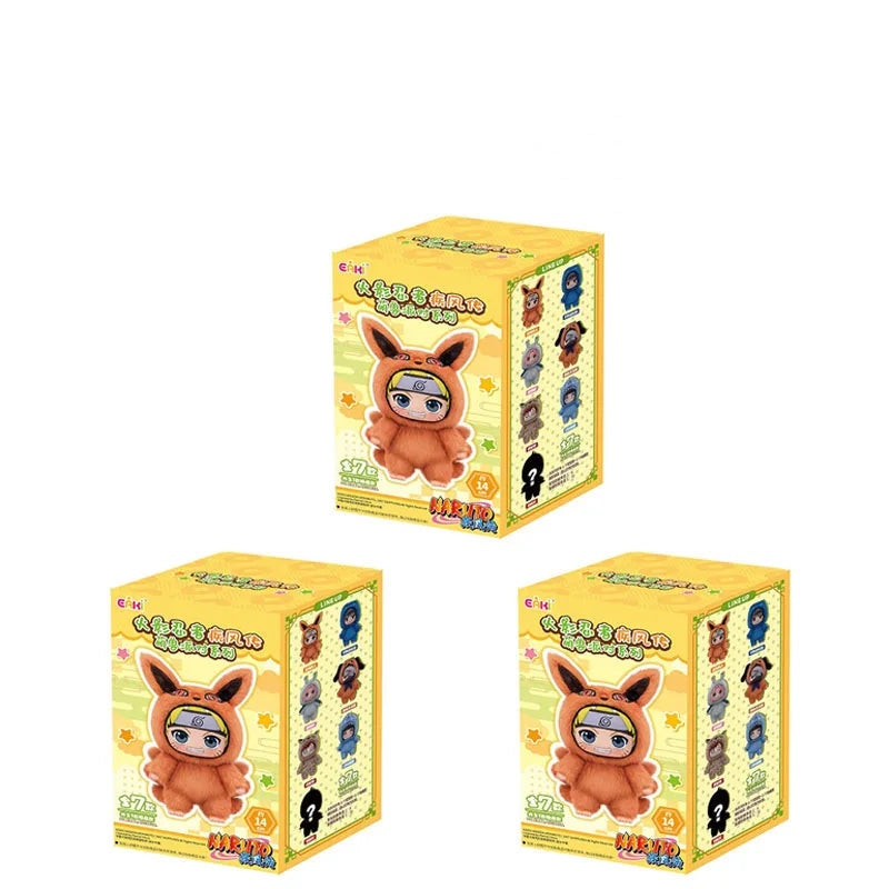 Naruto Shippuden Party Series Blind Box – EAKI Plush Vinyl Figure | Uzumaki & Friends Multi Random 3PCS