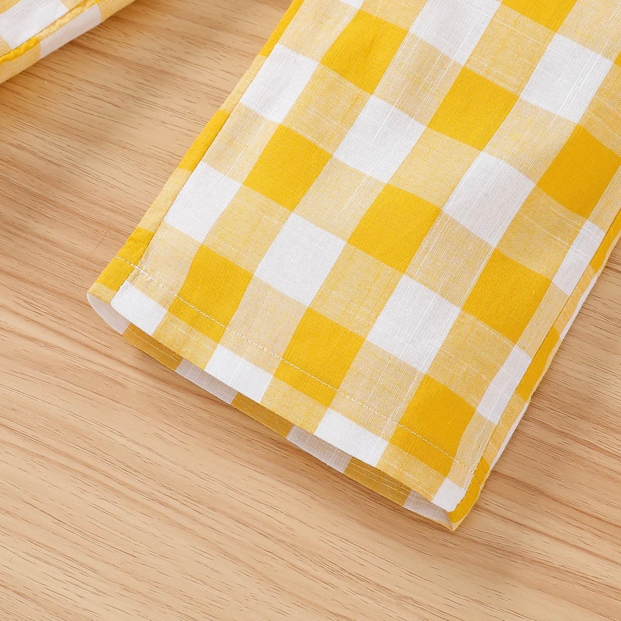 Girls Yellow Checked Top & Trousers (Age 3-6 YRS)