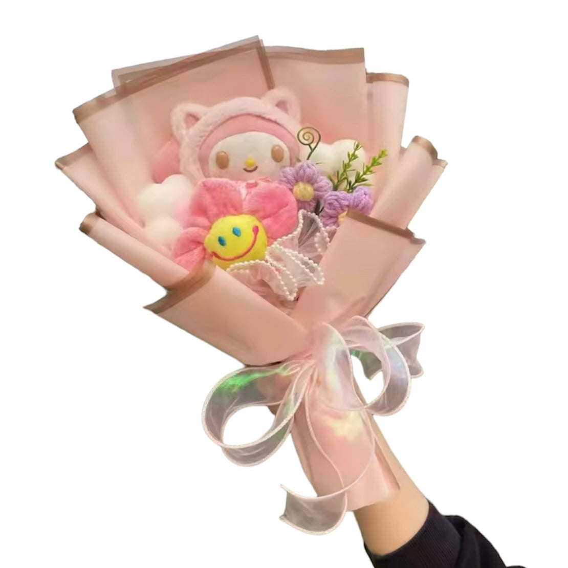 Sanrio Plush Flower Gift Bouquet – Hello Kitty, My Melody, Kuromi & Cinnamoroll | in Gift Box - Valentines Gift - Valentines Gift