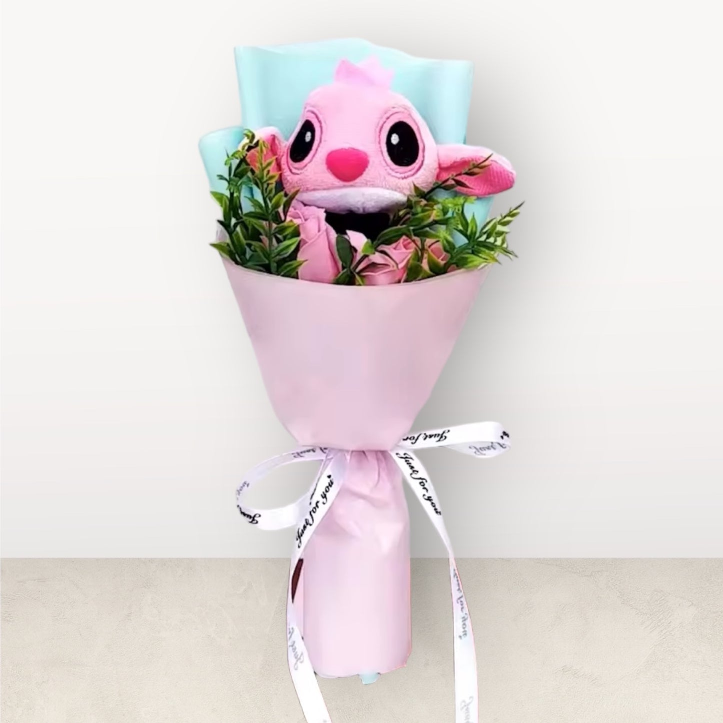 Plush Stuffed Koala Toy Flower Gift Bouquet Light Pink