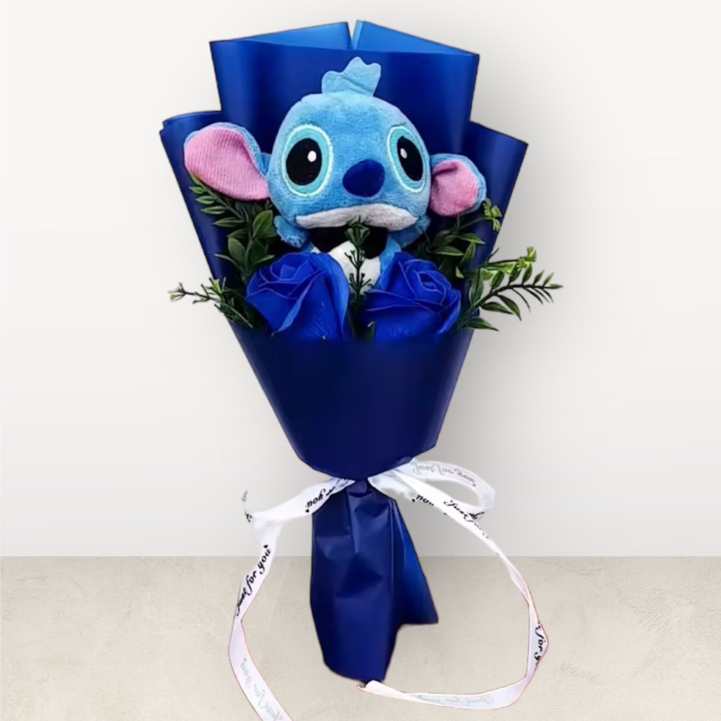 Plush Stuffed Koala Toy Flower Gift Bouquet Light Blue