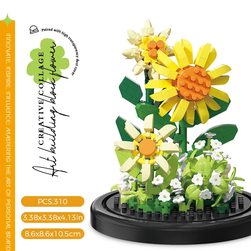 Building Block Flower Bouquet DIY