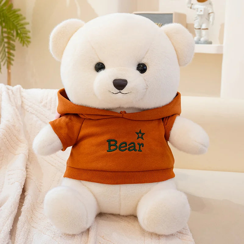 Plush Hoodie Teddy Bear Stuffed Toy 23-45cm