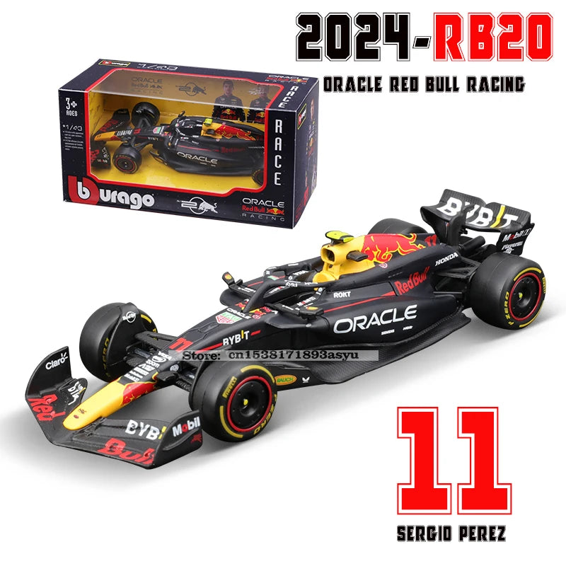 Bburago 1:43 P2 British GP Mclaren F1 MCL60 2023 #4 Lando Norris #81 Oscar Piastri Alloy Car Die Cast Model Toy Collectible 2024 RB20-11