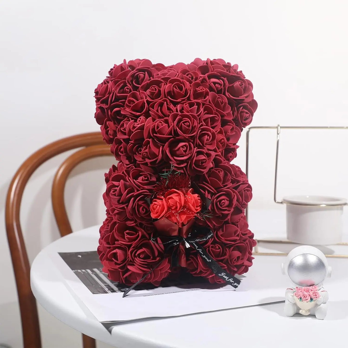 Rose Teddy Bear Bouquet – Handmade Gift Box for Valentine’s Birthdays & Special Occasions