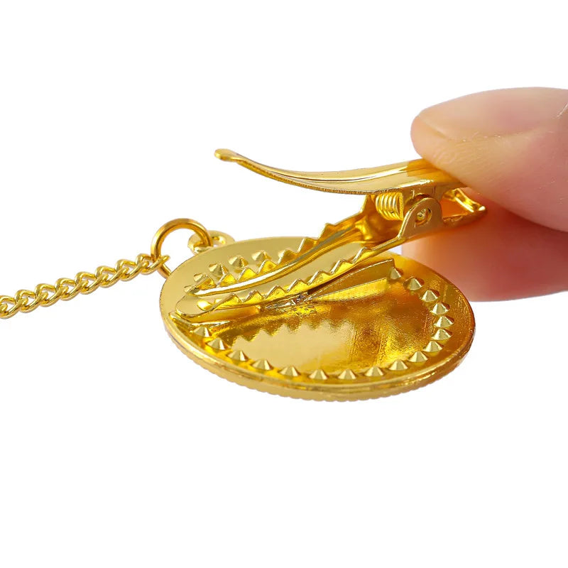 Baby Gold Luxury Zircon Rhinestone Pacifier Dummy Clip