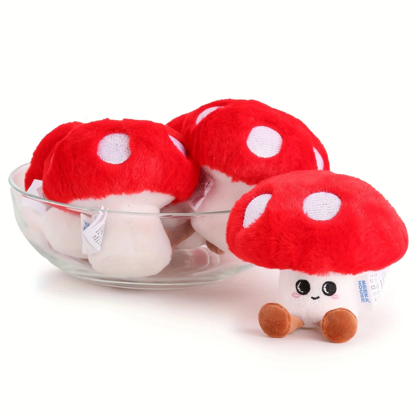 Plush Red Mushroom Stuffed Toy - 9CM
