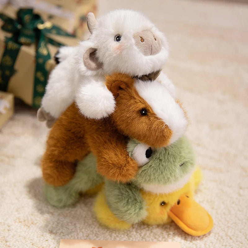 Plush Frog Horse Duck Cow Stuffed Toy - 18cm