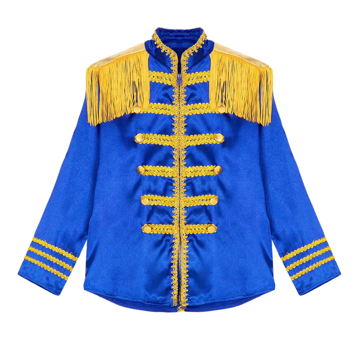Girls 60s Retro Band Musician Costume Tassel Jacket (Age 6-16 YRS)