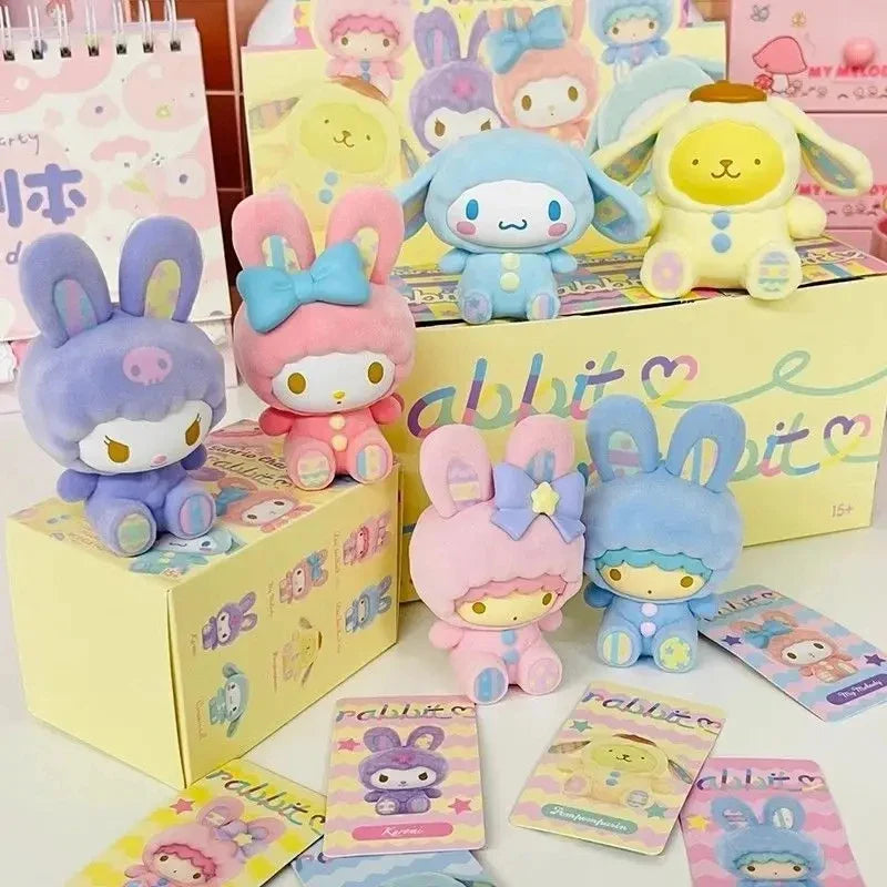 Sanrio Characters Fluffy Rabbit Blind Box Series Figure Model
