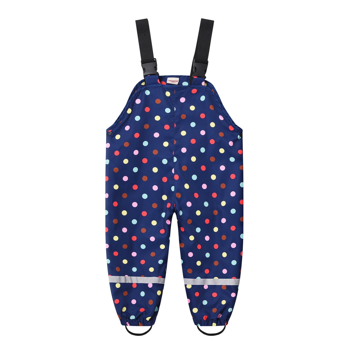 Toddler Rain Adjustable Printed Waterproof Trousers Overalls (Age 18M-6YRS) Navy Blue Multicolor