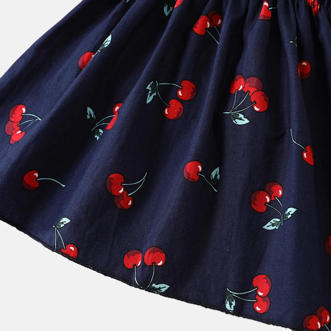 Baby Girls Cotton Cherry Print Strappy Dress (Age 3M-24M)