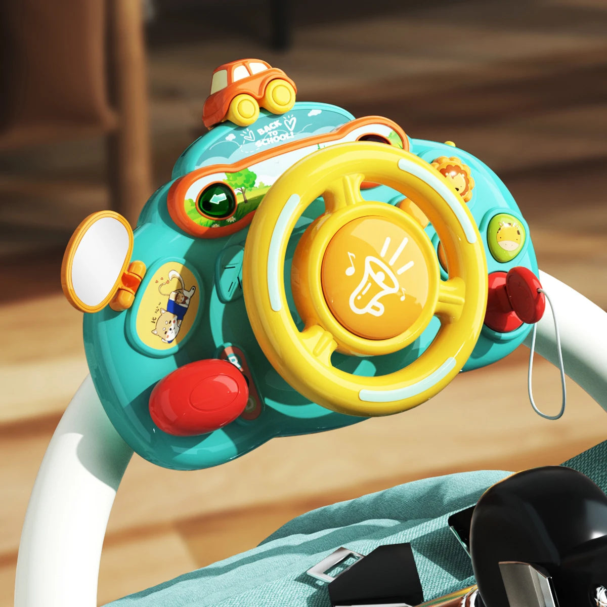 Babyno Baba Electric Simulate Driving Car Copilot Steering Wheel Toy