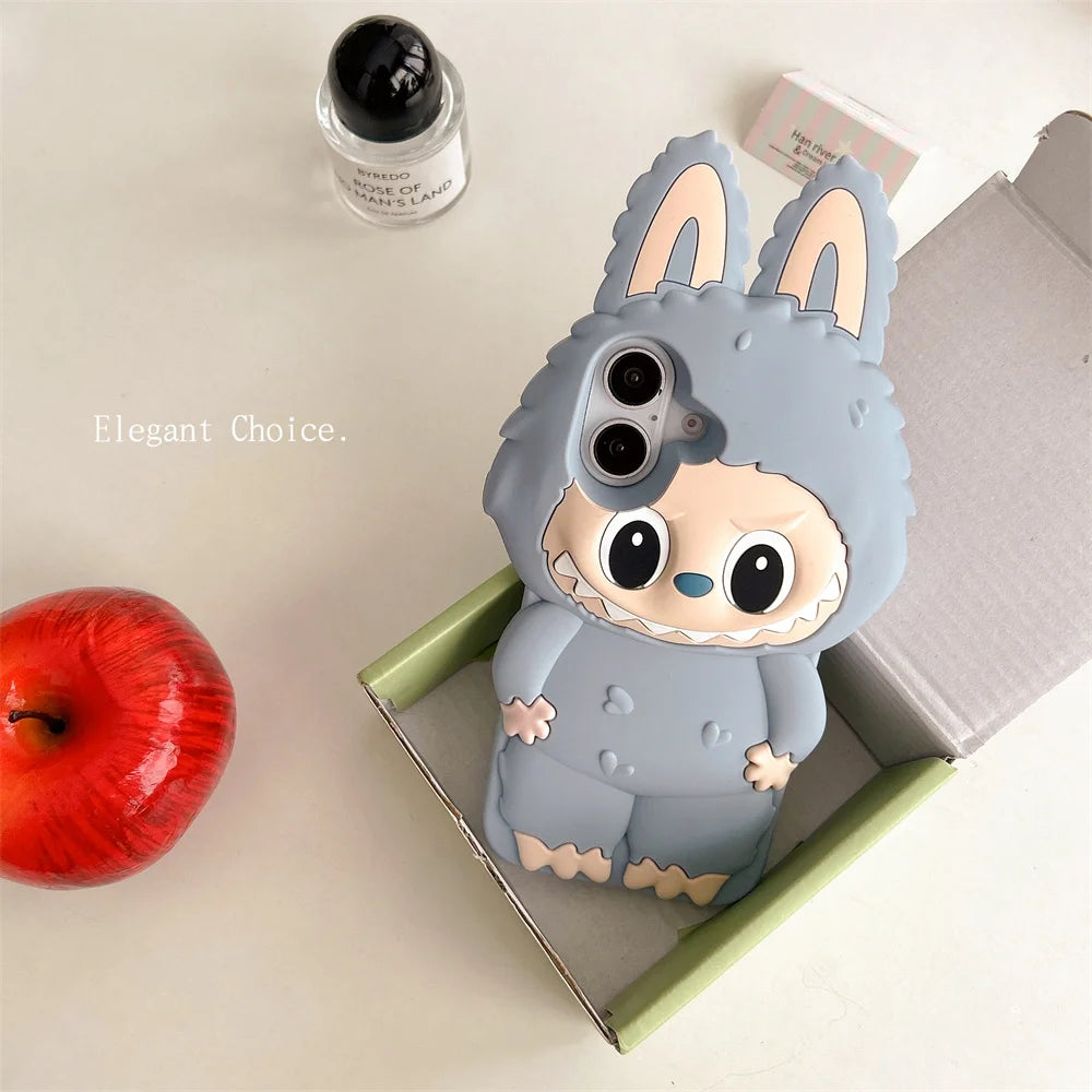 Labubu Soft Silicone Phone Cases For iPhone 16 15 Pro Max 12 13 14 Plus
