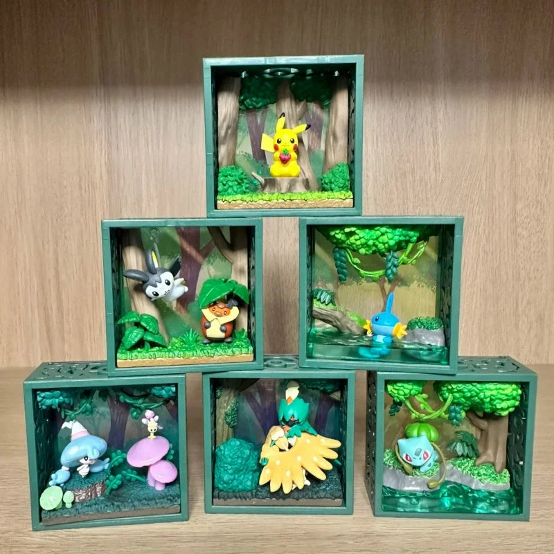 Re-Ment Pokémon Frame Deep Woods Mini Figure Blind Box – Forest Scene Collectibles | 6 Styles