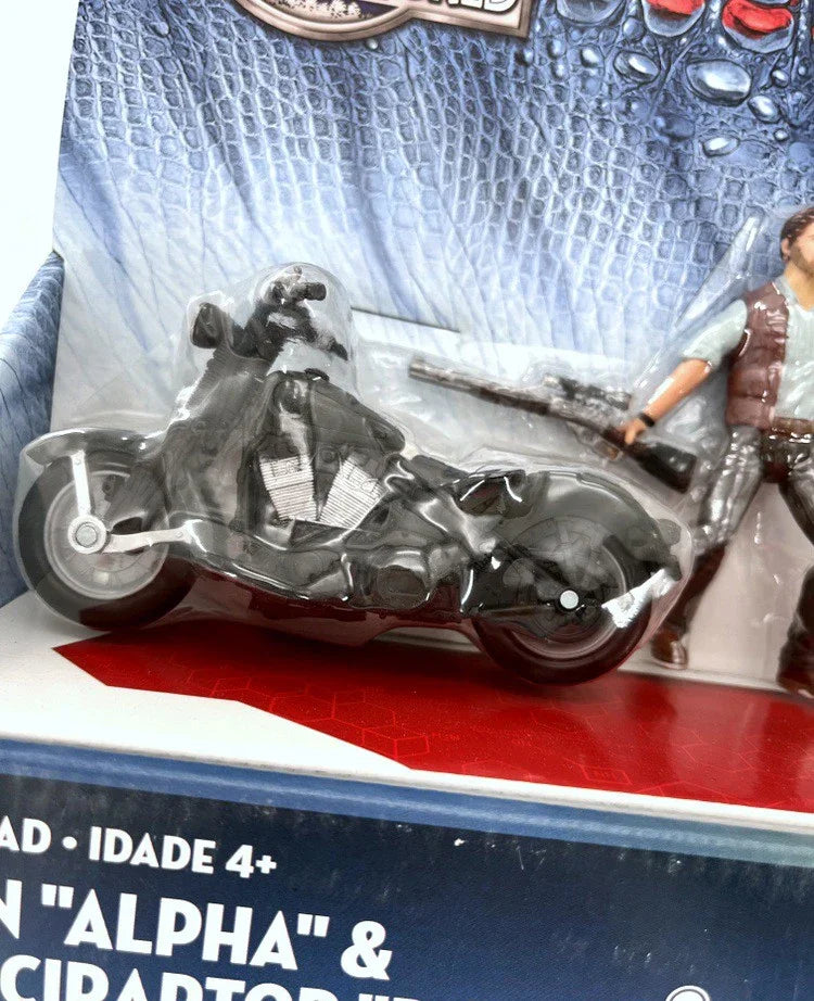 Jurassic Park Cycle & Hybrid Raptor Action Figure Motorcycle Set