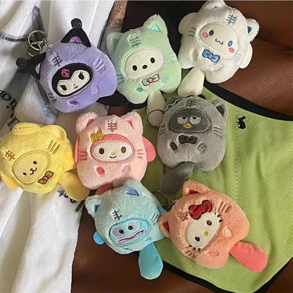 Plush Sanrio Kuromi Stuffed Keychain Toy - 14cm