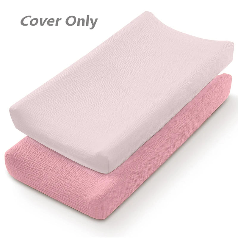 Muslin Changing Pad Cover for Changing Table (Set of 2)
