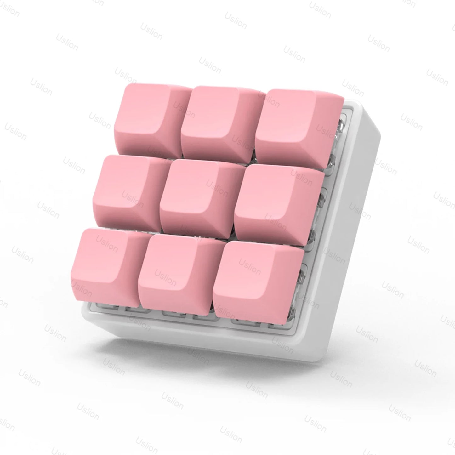 Keyboard Fidget Keychain Switch Tester Stress Toy Pink