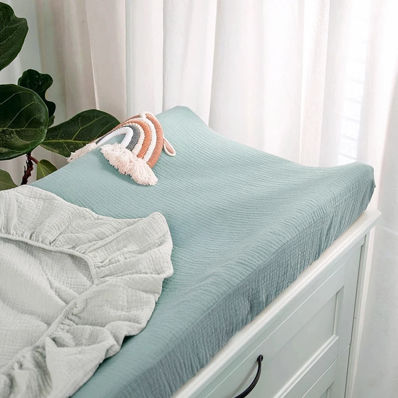 Muslin Changing Pad Cover for Changing Table (Set of 2)