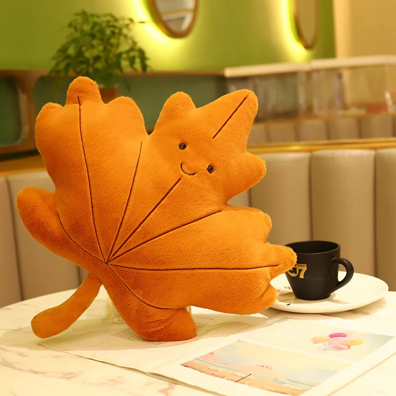 Plush Leaves Pillow Soft Stuffed Toy 29-38cm 43x34cm