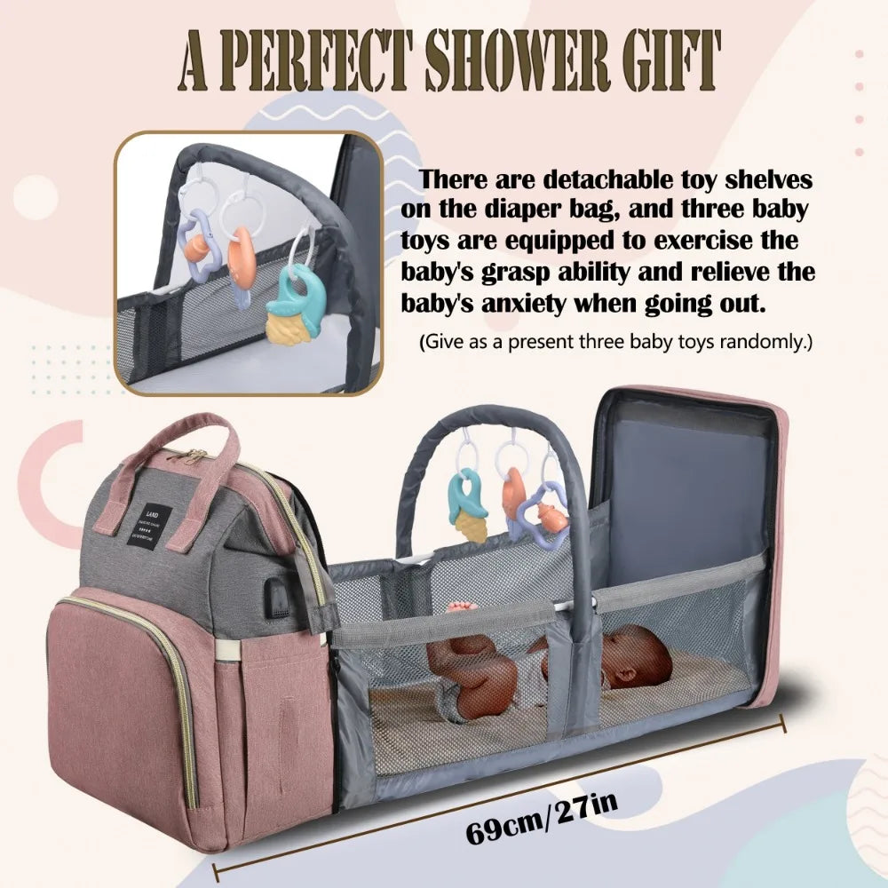 Multifunctional Portable Folding Crib Bed Diaper Mummy Bag