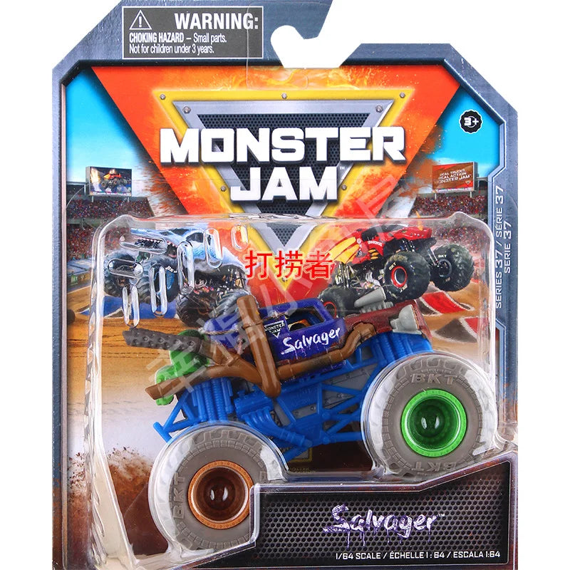Monster Mutt Monster Jam Grave Digger 1:64 Scale Die Cast Alloy Truck Toys Monster Jam Grave Digger Monster Truck Boys Off-Road Yellow
