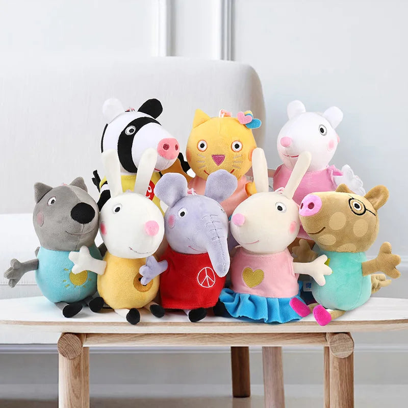 Plush Peppa Pig George Zoe Suzy Rebecca Emily Danny Pedro Bear Stuffed Toy - 19cm