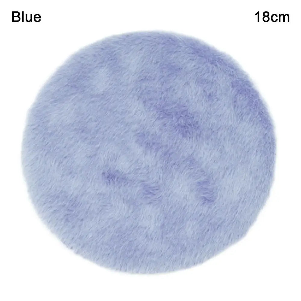 Mini Plush Carpet 1: 12 Dollhouse Prop 12-18cm Blue