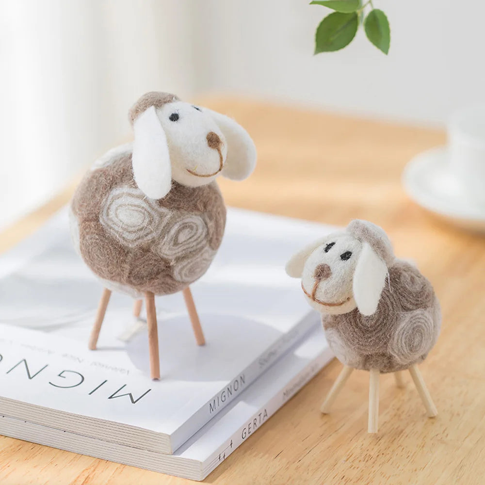 Plush Mini Felt Sheep Stuffed Toy 11-16cm